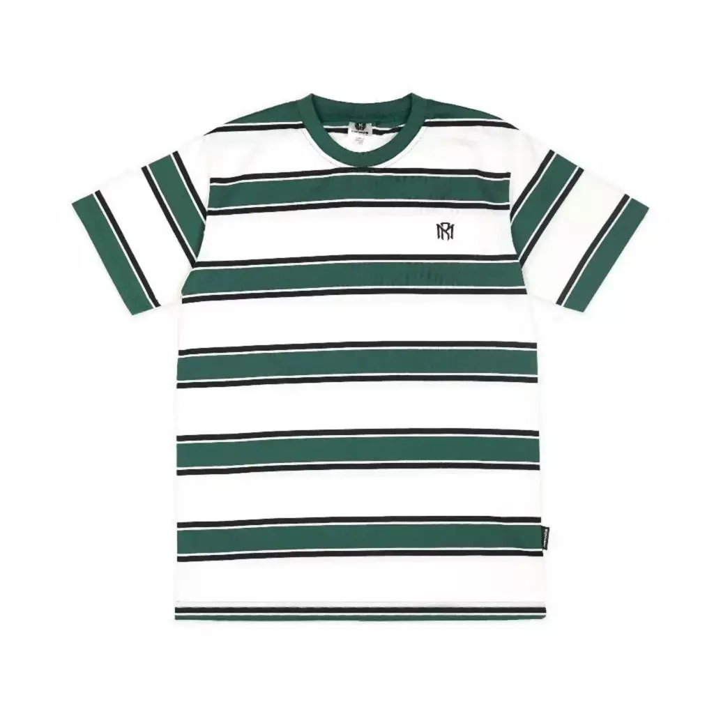 Kaos Stripe Roland - Brown White Tees