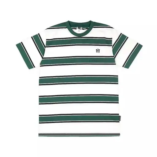 Kaos Stripe Roland - Brown White Tees
