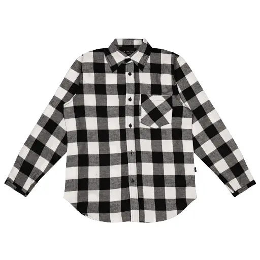 Kemeja Vardy Black White - L